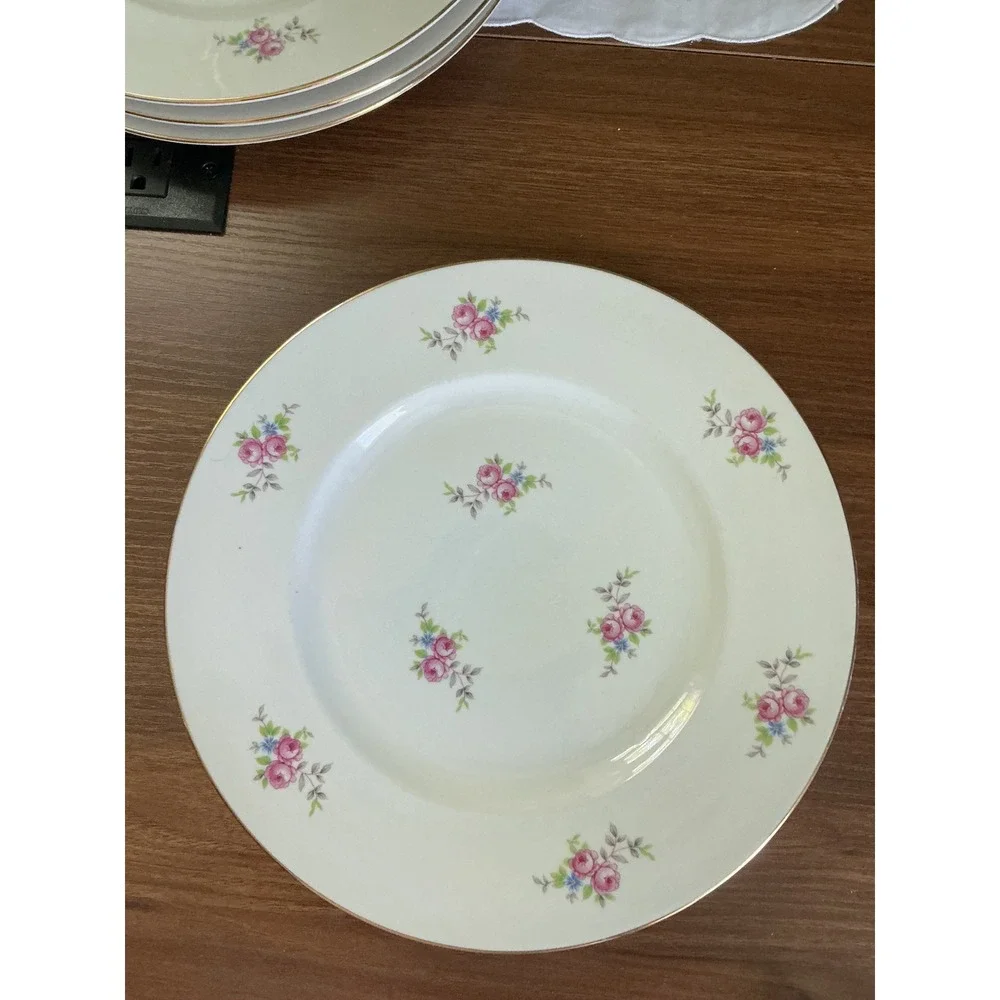 Vintage Graf von Henneberg HEP29 Dinner Plates Set of 4 | German Porcelain China